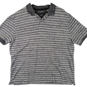 Polo de piqué de algodón orgánico Banana Republic para hombre talla XL blanco y negro con logotipo - Imagen 1 de 10