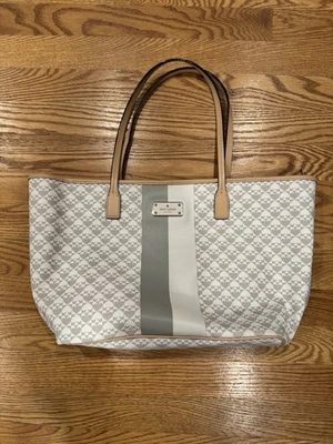 Bolso de Mano Kate Spade New York XL Cartera Blanco y Gris Foto 1 de 4