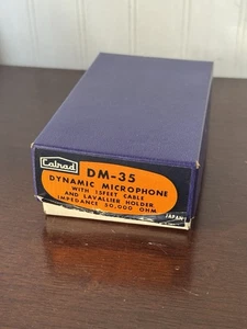 Vintage Calrad DM-35 Dynamic Microphone With 15 Feet Cable In Original Box - Picture 1 of 7