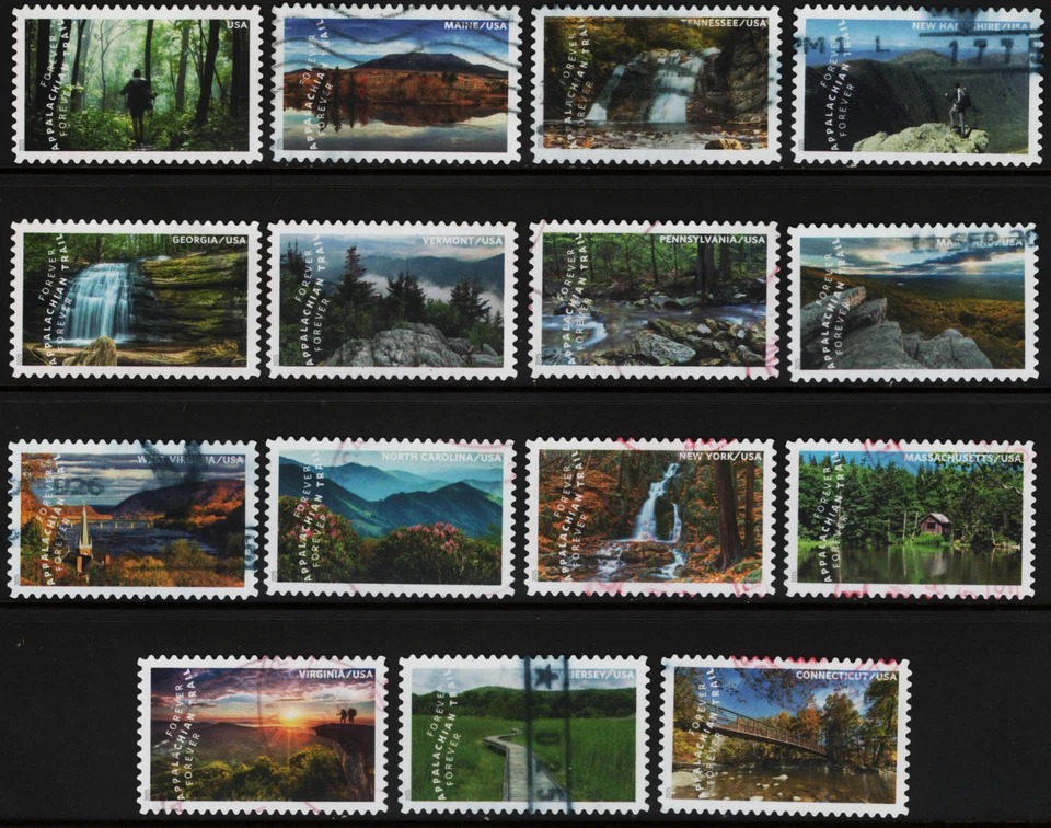 OFF paper #5960 a-o Appalachian Trail (used set of 15) Forever 2025 – f439 - Image 1 of 1