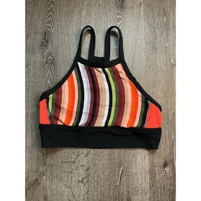 Sujetador deportivo Trina Turk Recreation a rayas espalda deportiva talla M mediano Foto 1 de 4