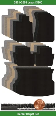 Juego de alfombrillas bereber personalizadas Lloyd para Lexus IS300 2001-2005 (5 piezas) #VN9 Foto 1 de 4