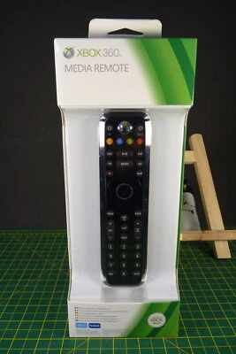 Microsoft XBOX 360 Media Remote (Later Black Version) - C.I.B. & Mint Condition. - Image 1 of 2
