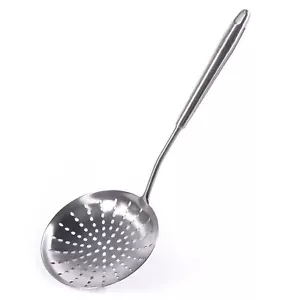 Newness Strainer Skimmer 304 Stainless Steel Slotted Spoon Fry Ladle Skimmer ... - Picture 1 of 7