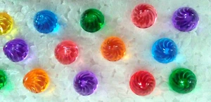 28 Gumdrop Bulbs Lights Ceramic Christmas Tree Replacement Swirl Pegs - Picture 1 of 5