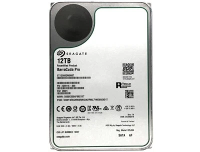 Seagate Barracuda Pro (ST12000DM0007) 12TB SATA 6Gbps 3.5" Internal Hard Drive - Image 1 of 4