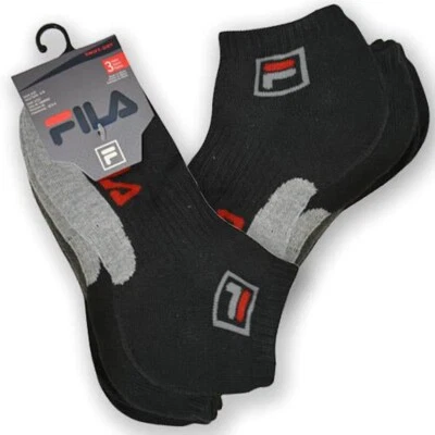 FILA Mens Womens Low Cut Sport Swift-Dry Cushion Socks Gym Work Trainer 9-11 NEW - Image 1 of 4