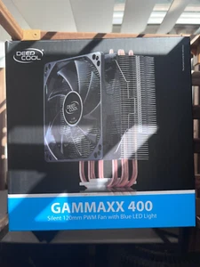 NEW -  DeepCool GAMMAXX 400 CPU Cooler W/ Blue LED Fan - Price Negotiable - Picture 1 of 4