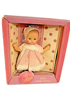 Vintage Baby Doll Horsman Lil Softee Foam Filled Girl Original Box 9 Inch Pink - Picture 1 of 12