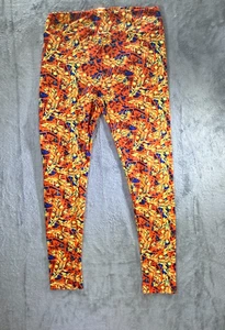 New TC Tall & Curvy LulaRoe Leggings - Orange Blue Yellow - Bright Loud - Picture 1 of 4