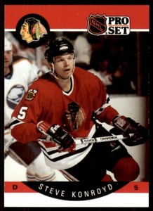 Steve Konroyd 1990-91 Pro Set #52 Chicago Blackhawks