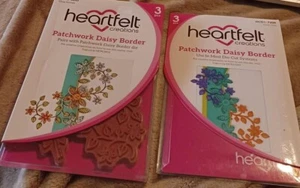 Heartfelt Creations Patchwork Margherita Border Cling Timbri e Fustelle - Foto 1 di 2