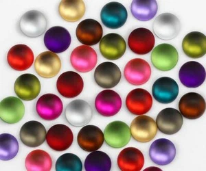 11mm  Flat Back Frosted Acrylic Round Cabochons Jewelry Crafts Cosplay 50Pcs - Picture 1 of 78