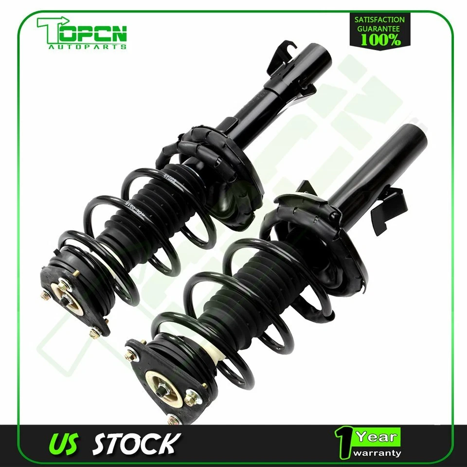 2 Front Complete Struts For 2004-2013 Mazda 3 & 2006-2010 Mazda 5 w/Springs Coil - Image 1 of 4