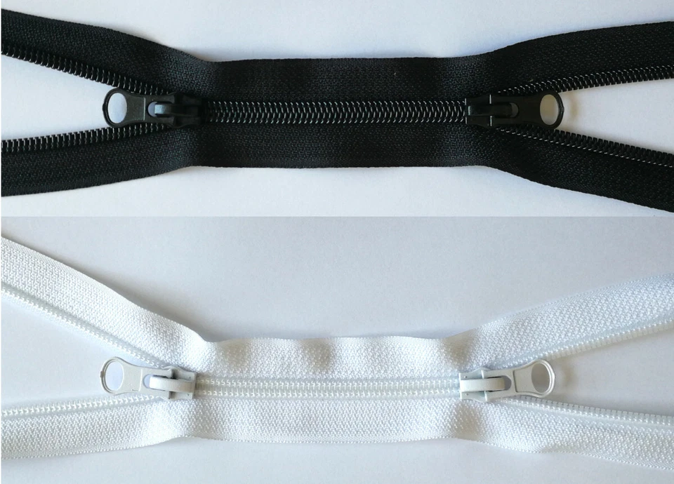 2 Wege Reißverschluss 30 bis 100 cm Zweiwege 5mm Spiral für Zelte Tasche Koffer - Bild 1 von 1