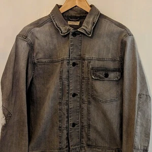 AllSaints Distressed Gasidro Denim Jacket Mens Size Medium M - Picture 1 of 15
