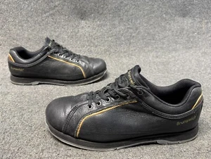 Men's Brunswick Charger M-007 Bowling Shoes Black And Gold Size 10 - Picture 1 of 9