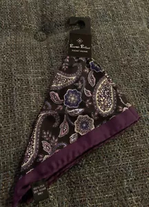 Birmania Bibas Paisley seta tasca quadrata 13,5" x 13,5" seta fatta a mano BB6 nuovo con etichette - Foto 1 di 6