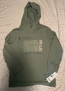 Carter's NEW Pull Over Sweatshirt Size 7 Green World Wide Made For This Hoodie - Picture 1 of 4