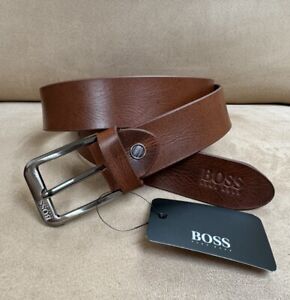 Hugo Boss Hazelnut Brown  Leather Belt 32" 34" 36" 38" 40" 42 " 44 "Inches