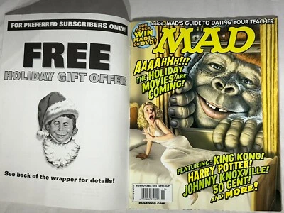 MAD Magazine 459 November 2005 King kong Harry Potter Jackass 50 Cent Subscripti - Image 1 of 4