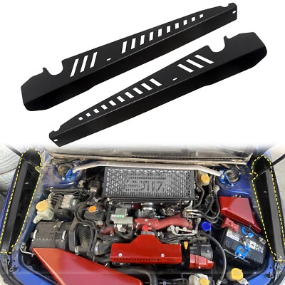 Cubiertas de panel de aleación de aluminio laterales de bahía de motor negras para Subaru WRX STI 2015-2020 Foto 1 de 4