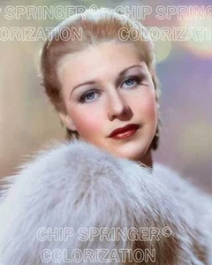 GINGER ROGERS IN FUR AND LIGHTS 8X10 BEAUTIFUL COLOR PHOTO BY CHIP SPRINGER - Picture 1 of 1