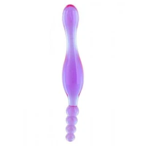 Dildo doppio vaginale stimolatore dilatatore anale fallo a sfere morbido liscio - Picture 1 of 2