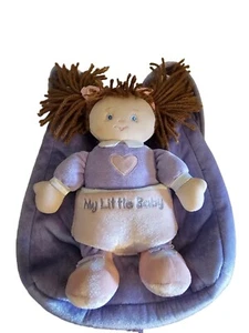 Mochila Muñeca Morena Baby Gund My Little Baby Kylah Púrpura Rosa Corazón 58450 - Imagen 1 de 4