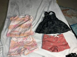 Carters Mädchen 4-teiliges T-Shirt & Shorts Set Größe 4T. 2 Shirt & 2 Shorts. Neu ohne Etikett - Bild 1 von 23