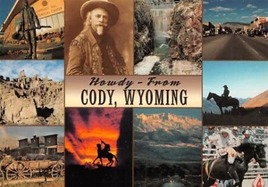 Howdy From Cody Wyoming 4x6 Chrome 1999 Postcard - Picture 1 of 2