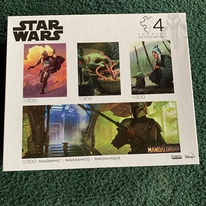 Star Wars Mandalorian 4-in-1 Multipack Puzzle Set NEW - Picture 1 of 2