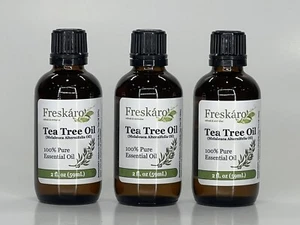 Pack of 3 - Freskaro Tea Tree Oil 100% Pure Essential Oil | 2 fl oz - NEW - Picture 1 of 3