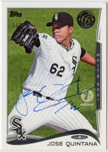 2014 Topps Access Pass Redemption 1st Edition 65th Stamp 1/1 Jose Quintana Auto 