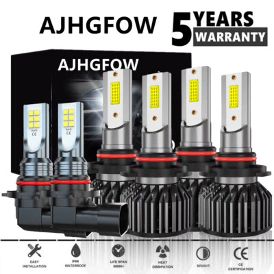 For Lincoln LS 2000 2001 2002 6X LED Headlights + Fog Light Bulbs Combo Kit - Imagem 1 de 4