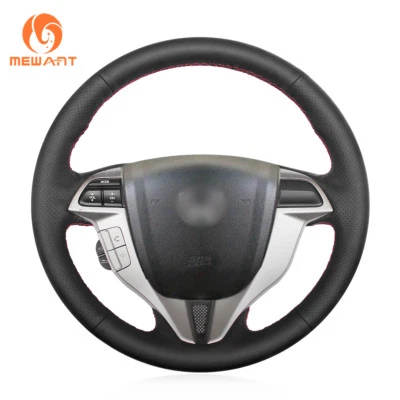 Cubierta de volante de coche de cuero negro envolvente para Honda Accord 8 Coupe Crosstour Foto 1 de 4