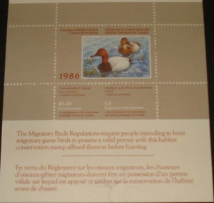 CANADA MNH WILDLIFE HABITAT CONSERVATION 1986 - Picture 1 of 2