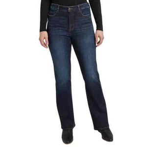 Damen Chaps Jeans Bootcut Denim mittelblau distressed 14 - Bild 1 von 4