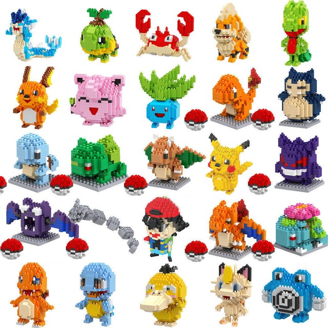 Pokémon Blocos De Montar Kit 7 Bonecos Nanoblock 940 Peças no Shoptime