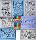 Velvet Colouring Cards, 7 Pictures, 2 X 16 Fibre Art Pens, Pack Aa
