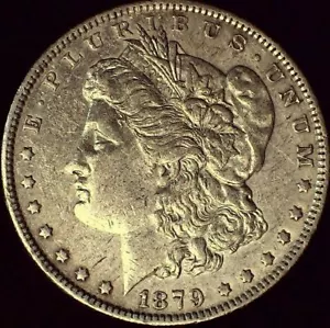 1879-P Morgan Silver Dollar - ALMOST UNCIRCULATED - Free Shipping - Picture 1 of 2