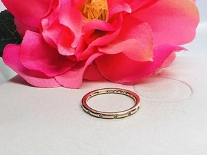 Pandora 14ct Gold Ring 150178CZ Droplets Band Ring With Cubic Zirconia Size 56 - Picture 1 of 10