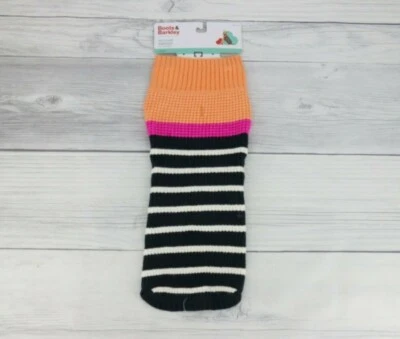 Boots & Barkley Dog & Cat Striped Knit Sweater Size Medium Navy Blue Pink Orange - Image 1 of 3