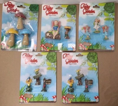 Fairy Garden Figurines Lot Of 5 Packages- Assorted Figurines  - Image 1 of 4