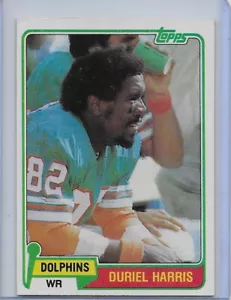 1981 Duriel Harris Miami Dolphins Topps #527 - Imagen 1 de 2