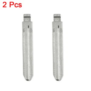 2pcs Metal Car Flip Remote Folding Key Blank Blade for Toyota Camry Corolla - Picture 1 of 3