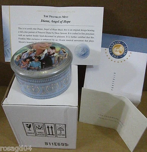 Franklin Mint Princess Diana “Angel Of Hope” Music Box Plays “Mozart’s Lullaby” - Picture 1 of 12