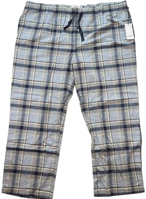 Goodfellow & Co. Men's Light Blue Plaid Sleep Pants 100% Cotton PJ  4XL 50X32 - Image 1 of 4