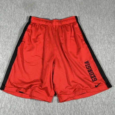 Georgia Bulldogs Shorts Mens Small Red Black Nike NCAA Basketball Dri Fit - Image 1 of 4