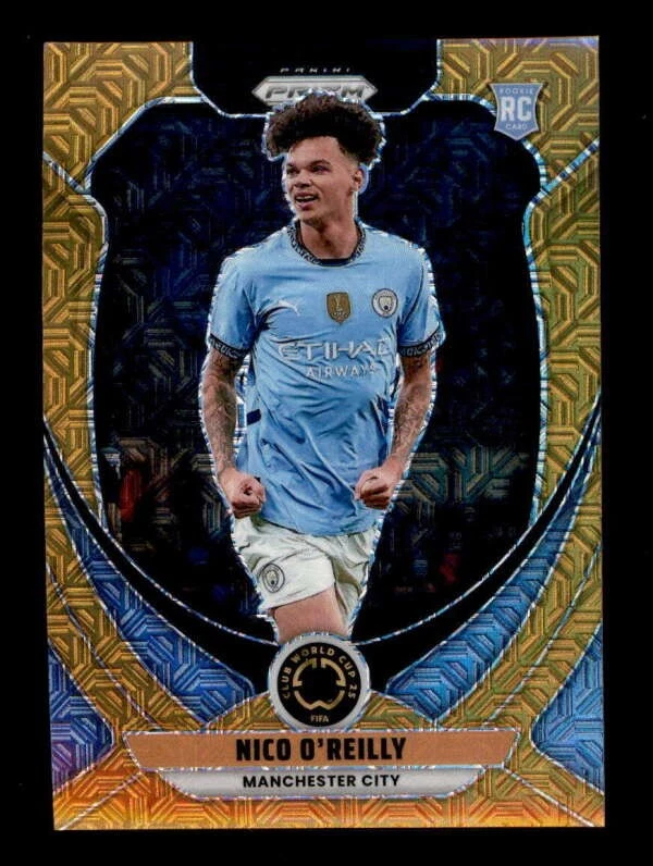 Nico O'reilly 2025 Prizm Copa Mundial de Clubes de la FIFA #134 Rookie Gold Mojo #19/25 T6735 Foto 1 de 2